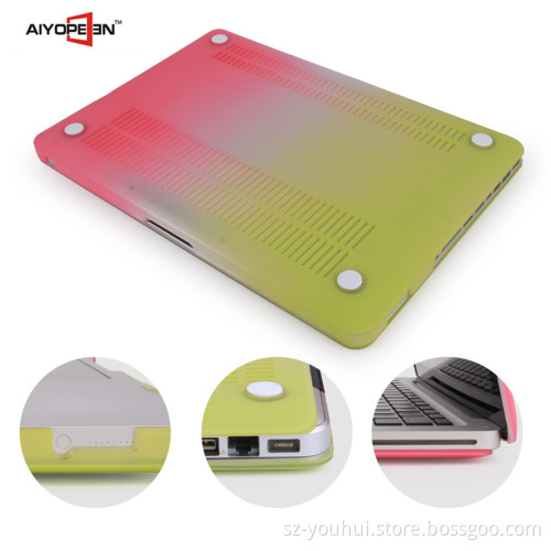 Fashion and Simple colourful cover rainbow matte hard case for macbook pro 13' 15' inch